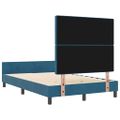 vidaXL Posteľ s pružinovým rámom Tmavomodrá 120 x 200 cm Zamat