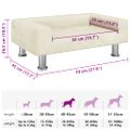 vidaXL Pelech pre psa krémový 70x45x26,5 cm zamat
