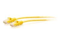 Žltý - Patch kábel - RJ-45 (M) do RJ-45 (M) - 30 cm - 4,8 mm - UTP - CAT 6a - lisovaný, prevedenie bez hrbolčekov - žltá