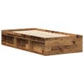 vidaXL Posteľný rám bez matraca staré drevo 100x200cm kompozitné drevo