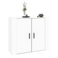 vidaXL Komoda vysoký lesk biela 80x33x70 cm spracované drevo