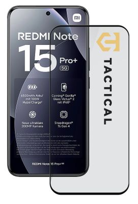 Tactical Glass Shield 5D sklo pre Xiaomi Redmi Note 15 Pro+ 4G/5G Black