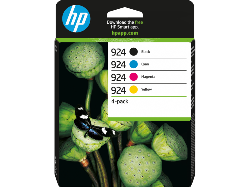 HP 924 - combo pack (čierna, 3farebná), 6C3Z1NE