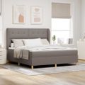 vidaXL Posteľ s pružinovým rámom Sivohnedá 200 x 180 cm látka