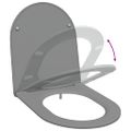 vidaXL WC sedadlo Sivá 47 x 36 x 3,4 cm Duroplast