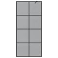 vidaXL Stena walk-in sprchy Čierna 90 x 195 cm tvrdené sklo