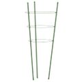 vidaXL Podpery pre záhradné rastliny s 3 krúžkami 5ks zelené 45cm oceľ