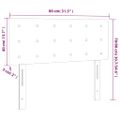 vidaXL Čelo postele s LED zelené 80x5x78/88 cm látka