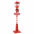vidaXL Vianočná pouličná lampa s lampášom Červená 40,5x40,5x180cm