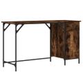 vidaXL Počítačový stôl dymový dub 131x48x75 cm kompozitné drevo