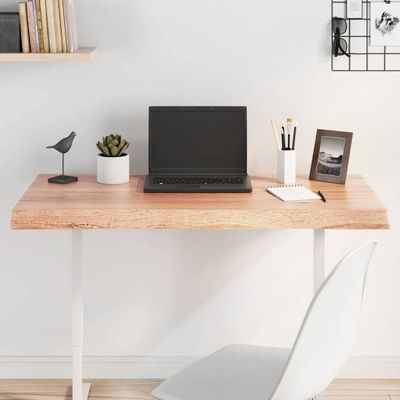 vidaXL Stolová doska svetlohnedá 100x50x(2-6)cm ošetrený masív hrany