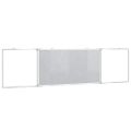 vidaXL Magnetická biela tabuľa skladacia 200x50x1,7 cm hliník
