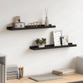 vidaXL Poličky na zarámované obrázky 2 ks čierne 60x9x3 cm MDF