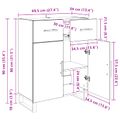 vidaXL Servírovacia skriňa Staré drevo 69,5 x 34 x 90 cm