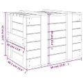 vidaXL Úložný box sivý 58x40,5x42 cm masívna borovica