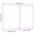 vidaXL Magnetická biela tabuľa skladacia 120x100x1,7 cm hliník