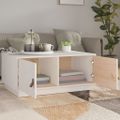 vidaXL Konferenčný stolík biely 80x50x30 cm borovicový masív