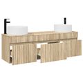 vidaXL Set kabinetov do kúpeľne 3 ks Dub sonoma 49 x 44,5 x 65,5 cm