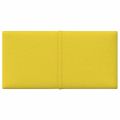 vidaXL Nástenné panely 12 ks bledožlté 30x15 cm látka 0,54 m²