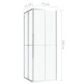 vidaXL Sprchový kút ESG 70x70x180 cm