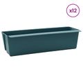 vidaXL Kvetinové boxy pre euro palety 12 ks Zelená 36 x 13,5 x 9,5 cm