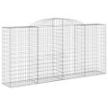 vidaXL Oblúkové gabionové koše 13 ks 300x50x140/160 cm pozink. železo