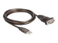 USB / sériový kábel - USB (M) do DB-9 (M) skrutkovací - 1.5 m - priehľadná čierna