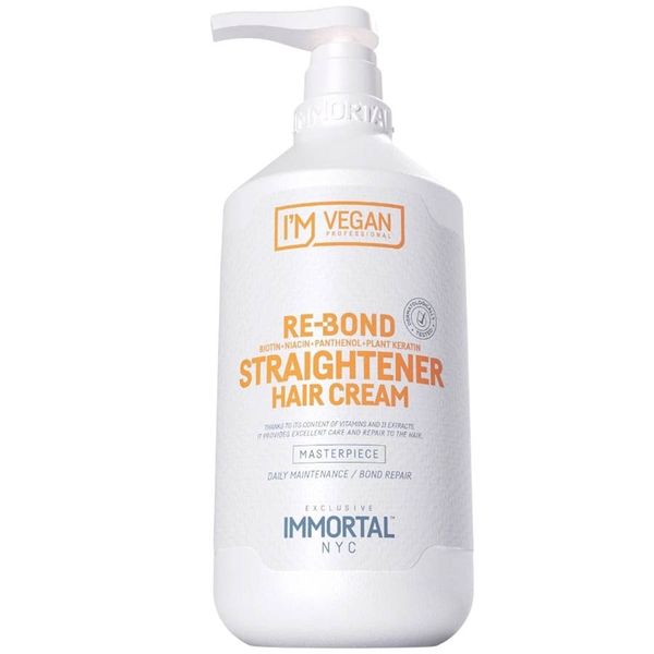 Krém na vyrovnávanie vlasov IMMORTAL VEGAN Re-Bond Straightener hair cream 1000 ml