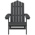 vidaXL Záhradná stolička Adirondack so stolíkom HDPE antracitová