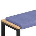 vidaXL Vankúš na lavičku Látka Modrá džínovina Hĺbka 35 cm