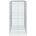 vidaXL Gabiónový kôš s krytom 200x100x200 cm pozinkované železo