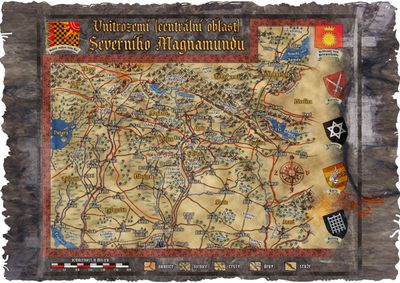 Mapa vnútrozemia Severného Magnamundu