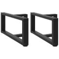 vidaXL Nohy konferenčného stolíka v tvare T, 2 ks, čierne, 60x25x(30-31) cm, oceľové
