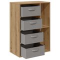 vidaXL Servírovacia skriňa Dub artisan 60 x 33,5 x 84 cm