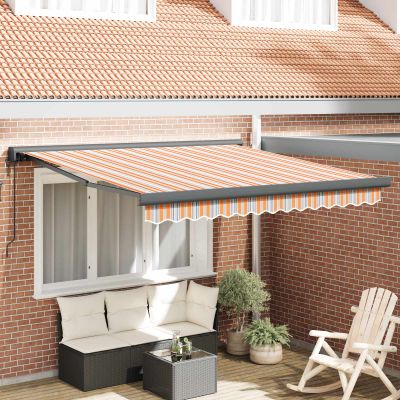 vidaXL Sklopná markíza Viacfarebný 350 x 250 cm Textil a kov