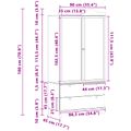 vidaXL Kreatívne úložisko pre deti ROROS Šedý a biely 90 x 45 x 180 cm