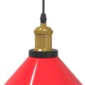 VidaXL Závesná lampa výškovo nastaviteľná E27 lesk červená Ø 22 cm kov