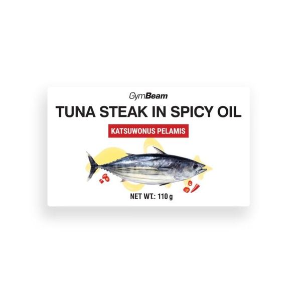 Steak z tuniaka v pikantnom oleji - GymBeam, 110 g