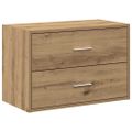 vidaXL skriňa s 2 zásuvkami dub artisan 60x31x40 cm kompozitné drevo