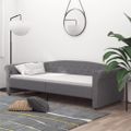 vidaXL Pohovka s USB bledosivá látková 90x200 cm
