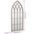 vidaXL Záhradné zrkadlo pieskové 70x30 cm exteriérové železo