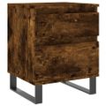 vidaXL Nočné stolíky 2 ks dymový dub 40x35x50 cm kompozitné drevo