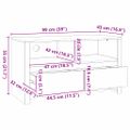 vidaXL TV skrinka Drammen Dub 99 x 43 x 55 cm Borovicový masív