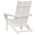 vidaXL Skladacia Adirondack kreslo Biela 80,5 x 74,5 x 92 cm HDPE