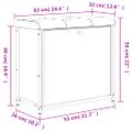 vidaXL Lavička na topánky s vyklápacou zásuvkou dymový dub 62x32x56 cm