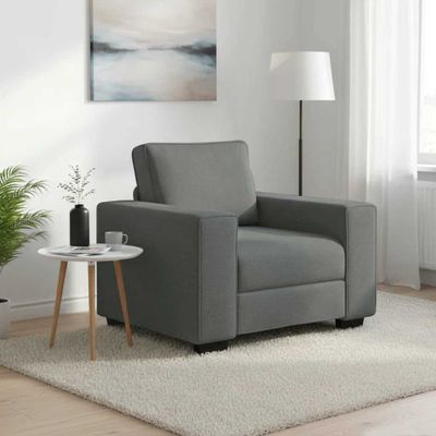 vidaXL Rozkladacia pohovka, tmavosivá, 100x77x82 cm, látková