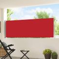 vidaXL Zaťahovacia bočná markíza na terasu 100x514 cm, červená