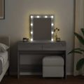 vidaXL Toaletný stolík s LED sivý sonoma 100x40x130 cm