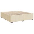 vidaXL LED boxspring posteľ s matracom Krémová 160 x 200 cm Látka