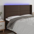 VidaXL Čelo postele hnedé 203x16x118/128 cm umelá koža